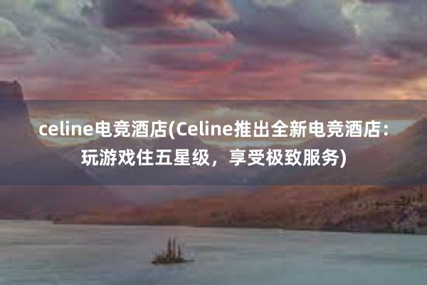 celine电竞酒店(Celine推出全新电竞酒店：玩游戏住五星级，享受极致服务)