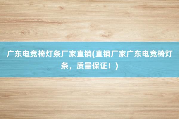 广东电竞椅灯条厂家直销(直销厂家广东电竞椅灯条，质量保证！)