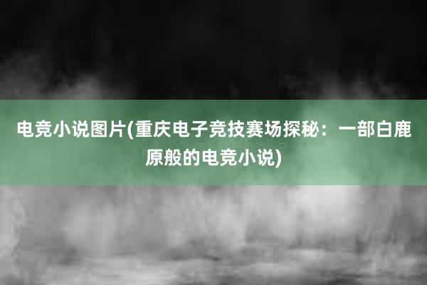 电竞小说图片(重庆电子竞技赛场探秘：一部白鹿原般的电竞小说)