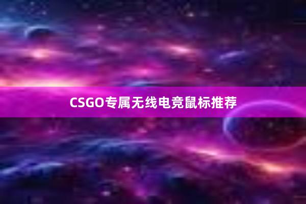 CSGO专属无线电竞鼠标推荐