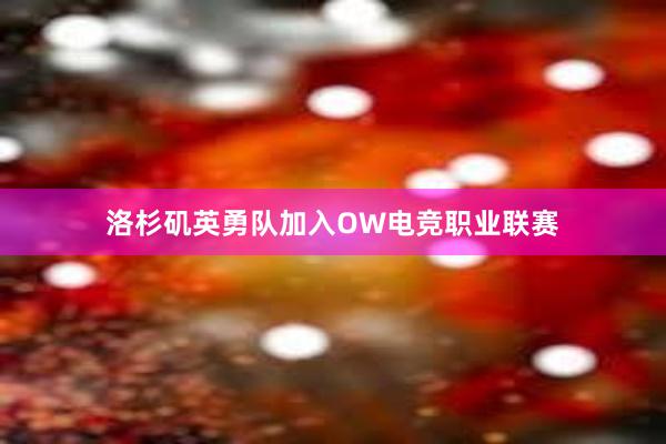 洛杉矶英勇队加入OW电竞职业联赛