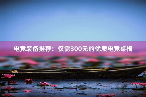 电竞装备推荐：仅需300元的优质电竞桌椅