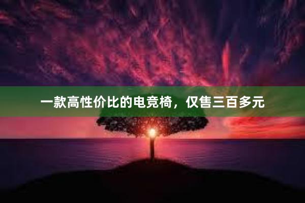 一款高性价比的电竞椅，仅售三百多元