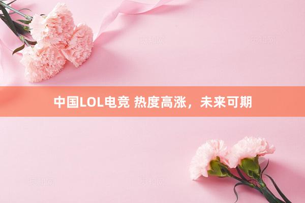 中国LOL电竞 热度高涨，未来可期