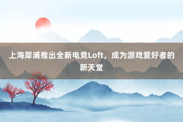 上海犀浦推出全新电竞Loft，成为游戏爱好者的新天堂