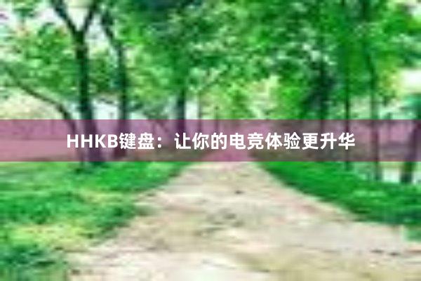 HHKB键盘：让你的电竞体验更升华