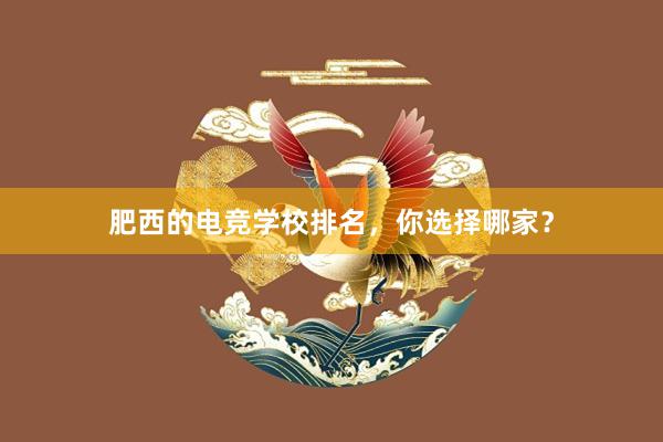 肥西的电竞学校排名，你选择哪家？